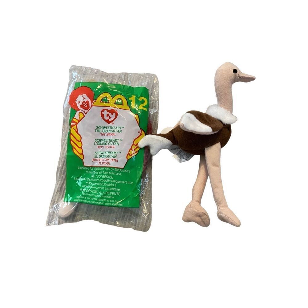 1993 Stretchy The Ostrich Schweetheart The Orangutan Mc Donald’s Ty Teenie Beani